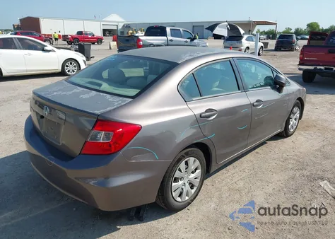 2012 Honda Civic Lx z USA, uszkodzony, nr VIN 2HGFB2F56CH560254